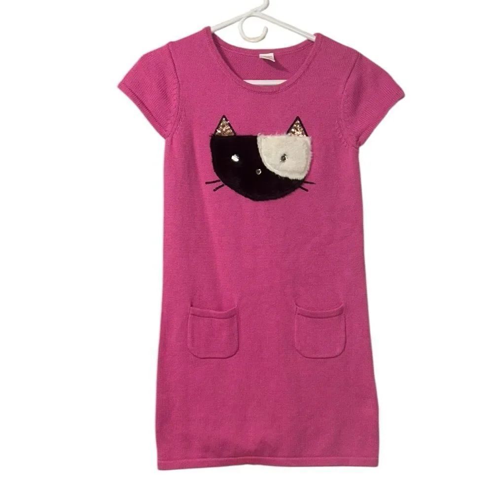 Gymboree Girls Pink Sweater Cotton Dress(Size 14)